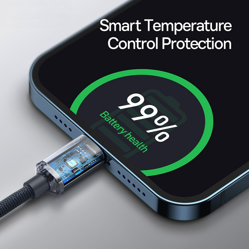 Load image into Gallery viewer, CW-FXP Baseus Crystal Shine Series Fast Charging Data Cable Type-C to iP 20W 2m-Black
