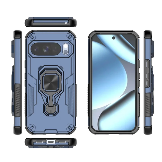 [Built-in Ring Bracket] Google Pixel 10/Pro Mecha-style Anti-slip Protective Hard Heavy Duty Series Case