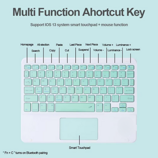 Apple iPad Pro 11-inch 1st/2nd/3rd/4/5th Gen (2018/2020/2021/2022/2024) Smart Wireless Keyboard Flip Case With Backlit