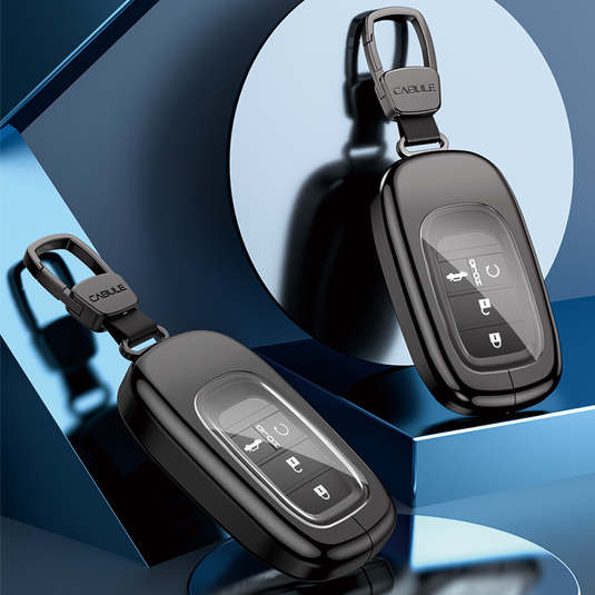 Honda Alloy + Dual TPU Film Protection Car Key Fob Case Cover For Civic, Accord, CR-V, HR-V, Pilot