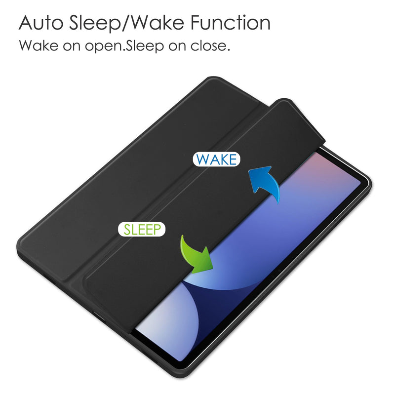Load image into Gallery viewer, [With Pen Slot] Samsung Galaxy Tab S10 FE Plus (2025) 13.1&quot; - Acrylic Transparent Foldable Flip Cover Case
