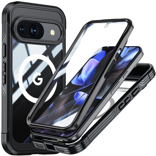 [Magsafe Compatible] Google Pixel 10/ Pro /XL - 9H Glass Three-proof Full Cover Heavy Duty Series Case