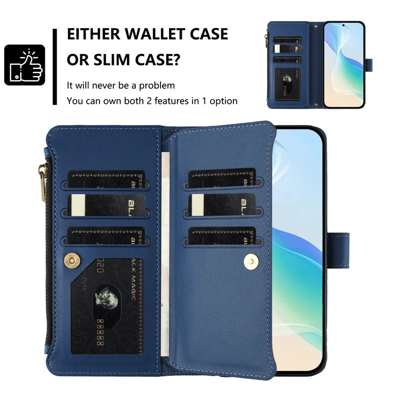 Load image into Gallery viewer, [With Card Slot] Samsung Galaxy S25 Edge (SM-S937) - Multifunctional Flip Phone Case With Magnetic Closure &amp; Wrist Strap
