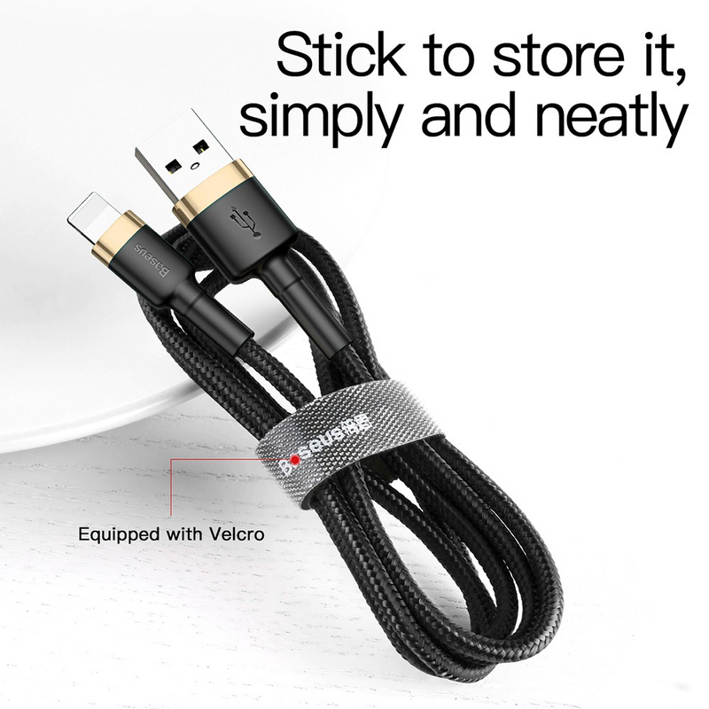 Load image into Gallery viewer, Baseus Cafule Fast Charge USB Data Charging Cable for iPhone 2M
