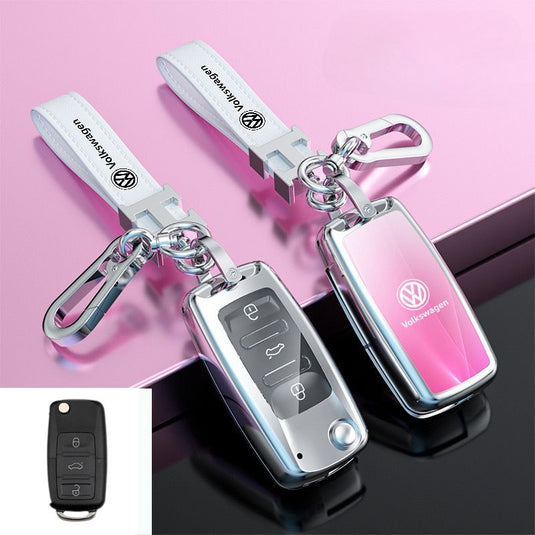 Volkswagen Zinc Alloy Car Key Fob Case Cover For Golf, ID.4, ID.6,  Lavida, Sagitar, Viloran, Magotan, Lamando L, Tiguan, Tharu, Tayron, Gran Lavida, Talagon