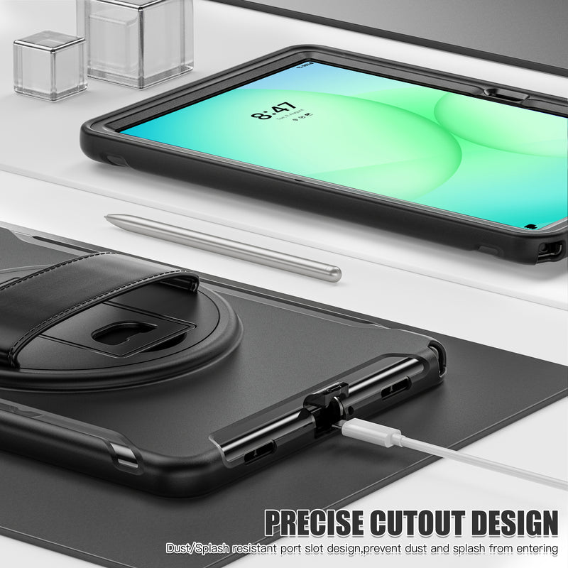 Load image into Gallery viewer, [Built-in Stand] Samsung Galaxy Tab A11 Plus (2025) 11&quot; 360° Rotating Shockproof Rugged with Hand Strap Case
