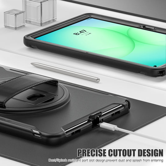 [Built-in Stand] Samsung Galaxy Tab A11 Plus (2025) 11" 360° Rotating Shockproof Rugged with Hand Strap Case