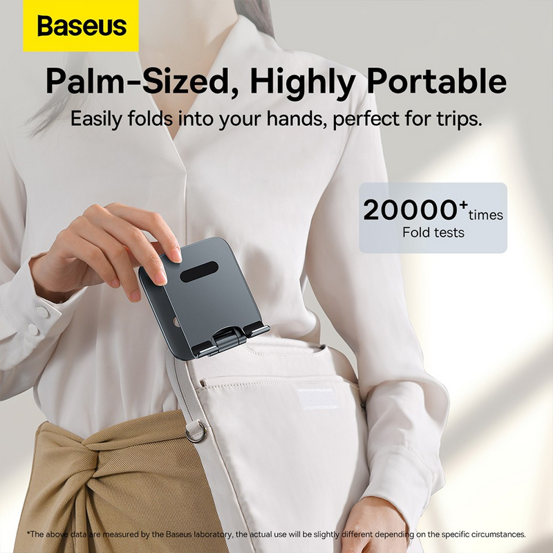 Load image into Gallery viewer, Baseus Desktop Biaxial Foldable Metal Stand For Tablets - Gray

