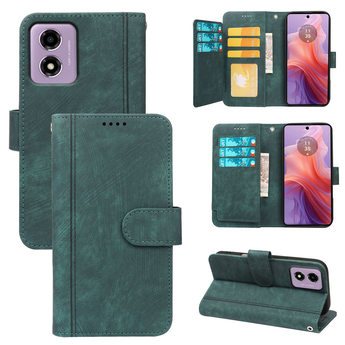 [With Card Slot] Motorola Moto G56 Full-coverage Shockproof Wallet Series Case - i-Station Mobile Phone & Electronic Device Repair and Accessories
