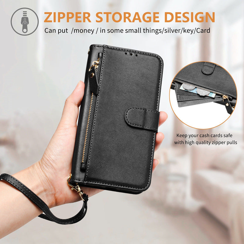 Load image into Gallery viewer, [With Card Slot] VIVO T3x 5G - Multi Functional Leather Magnetic Closure Filp Wallet Case
