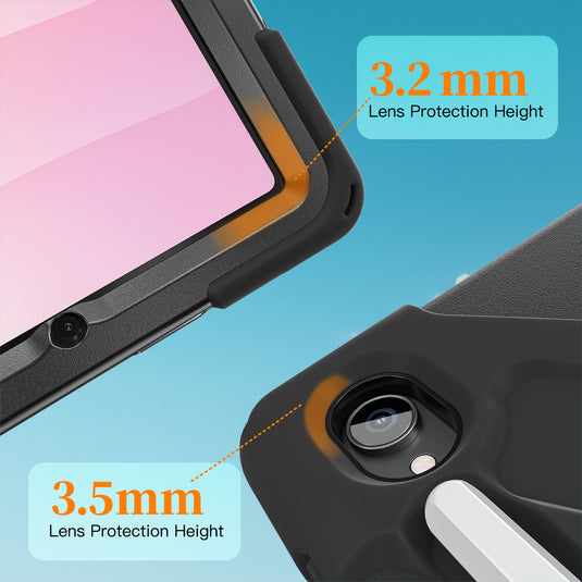 Samsung Galaxy Tab S11 (2025) 11" - Heavy Duty 360 Degree Rotate Stand Hand Strap Case With Shoulder Strap