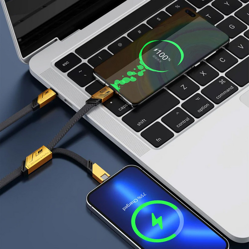 Load image into Gallery viewer, Transformers TF-A09 Braided Two-in-One Magnetic Charging Cable
