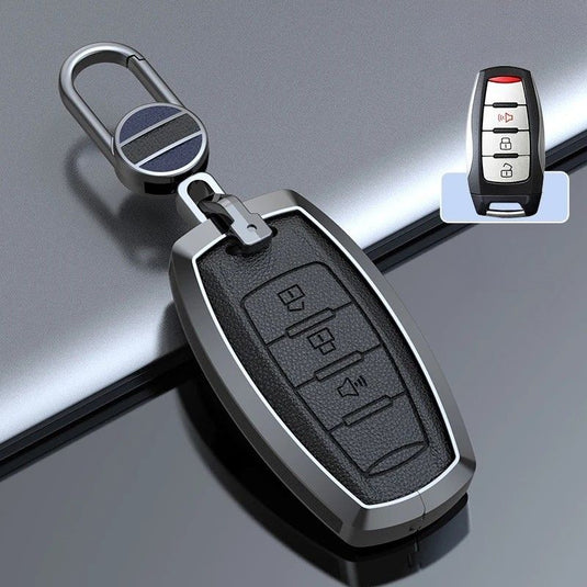 Great Wall Zinc Alloy Leather Car Key Fob Case Cover For GWM Cannon (Pao) Passenger, Commercial