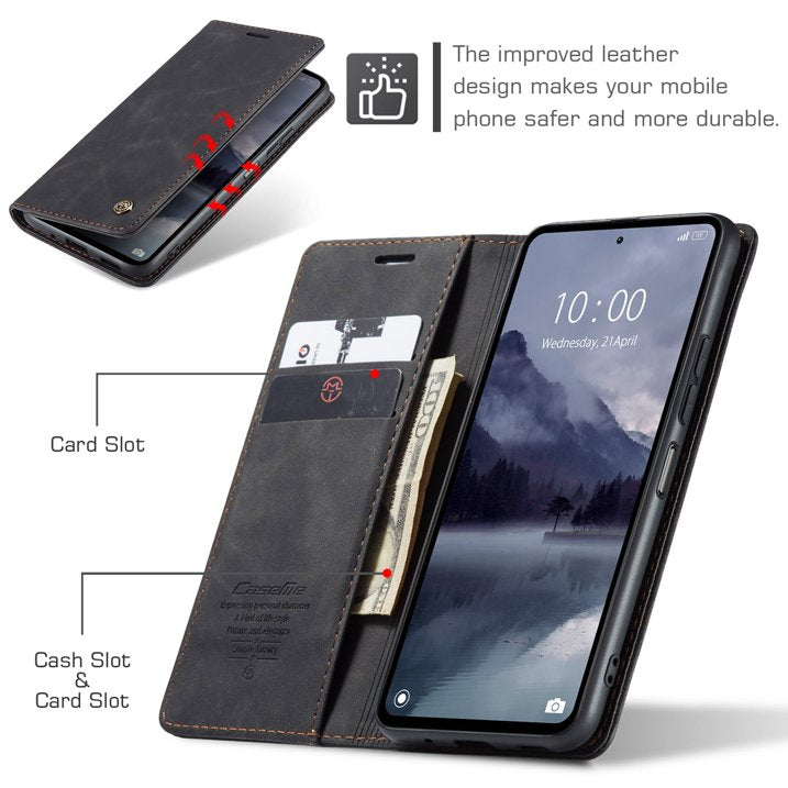 Load image into Gallery viewer, [With Card Slot] Xiaomi Redmi Note 12 4G/5G Premium Flip Leather Shockproof Wallet Series Case
