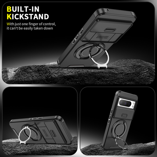[Built-in Kickstand] Google Pixel 11 Pro - Rugged Shockproof Heavy Duty Series Case