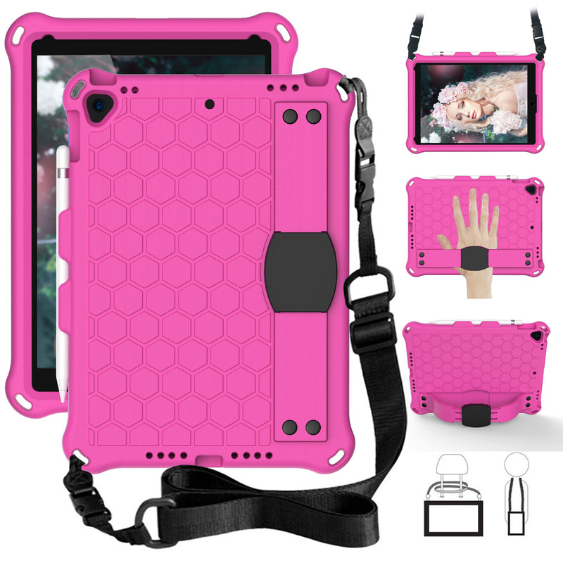 Load image into Gallery viewer, [Built-in Wrist Strap] Apple iPad 7/8/9 10.2&#39;&#39; 7/8/9th Gen (2019/2020/2021) EVA Kid Friendly Heavy Duty Ring Holder Stand Case
