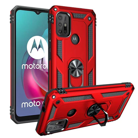 [Built-in Ring Bracket] Motorola Moto G30/G10 Anti-slip Protective Hard Heavy Duty Series Case