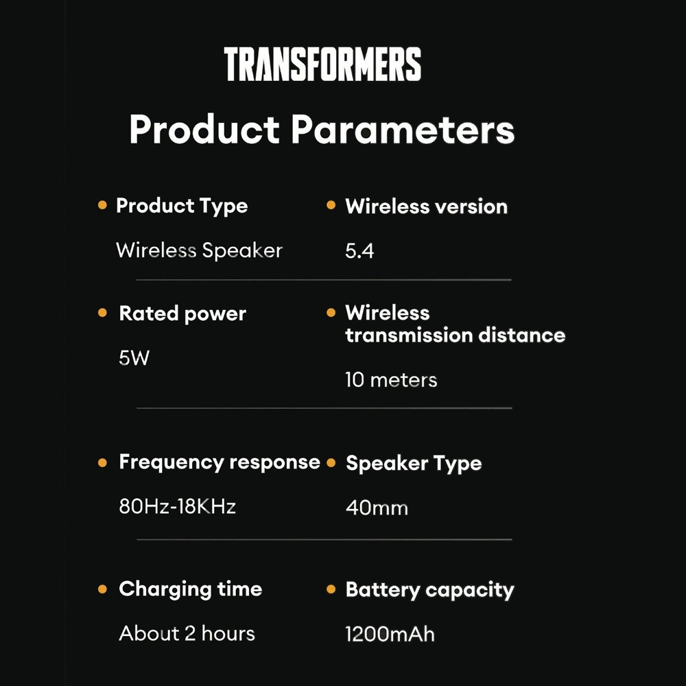Transformers TF-Y03 Wireless Speaker - i-Station Mobile Phone & Electronic Device Repair and Accessories