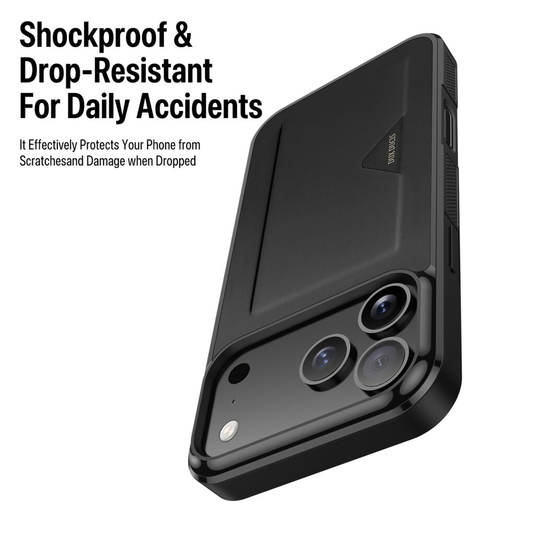 [With Card Slot] Apple iPhone 17/Air/Pro/Pro Max Matte Minimalist Soft-Touch Shockproof Phone Case