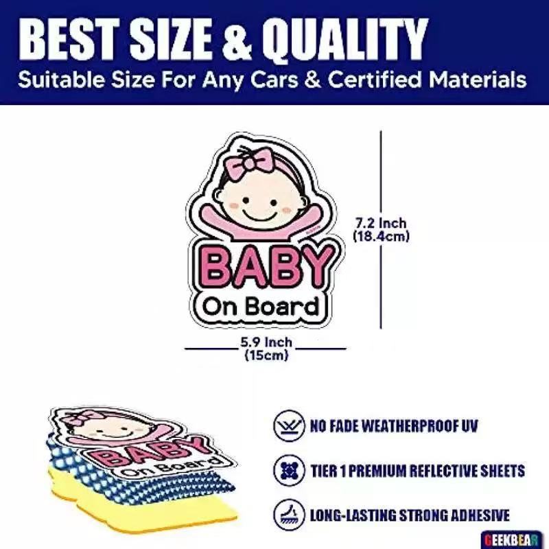 Load image into Gallery viewer, Universal Stylish Baby On Board Car Sticker Safety Sign For Reflective &amp; Weatherproof Safety Sticker - i-Station Mobile Phone &amp; Electronic Device Repair and Accessories
