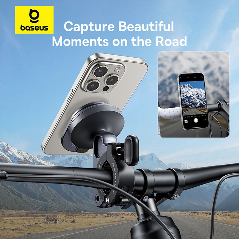 Load image into Gallery viewer, Baseus PrimeTrip Series Stick-on Type Bike Phone Mount-Cosmic Black
