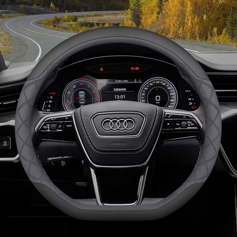 Load image into Gallery viewer, Audi Ultra-Thin Anti-Slip Steering Wheel Cover For 2025 A3, Q3, Q5L, A6L, A7 - i-Station Mobile Phone &amp; Electronic Device Repair and Accessories
