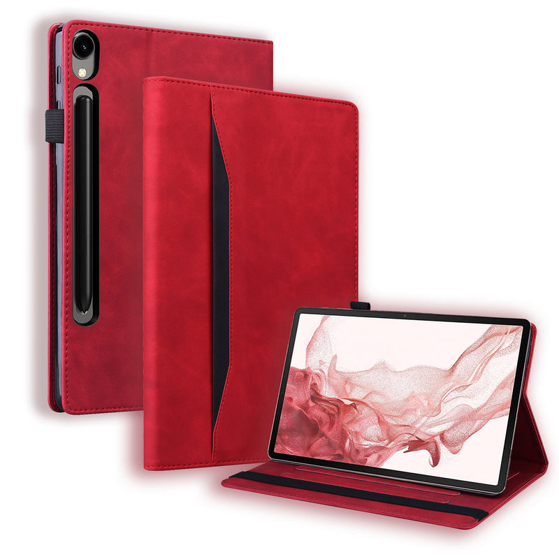 Load image into Gallery viewer, [With Pen Slot] Samsung Galaxy Tab S10 FE Plus (2025) 13.1&quot; Matte Color-Block Samsung Tablet Leather Case
