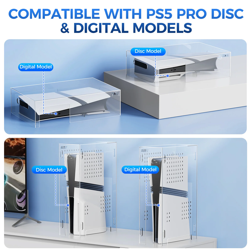 Load image into Gallery viewer, IINE Sony PlayStation PS5 Pro Disc &amp; Digital Edition Acrylic Dust Cover for Game Console
