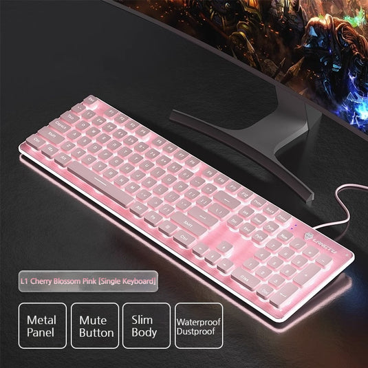 LANGTU L1 Mechanical Wireless Backlit Bluetooth Keyboard for Gaming & Office