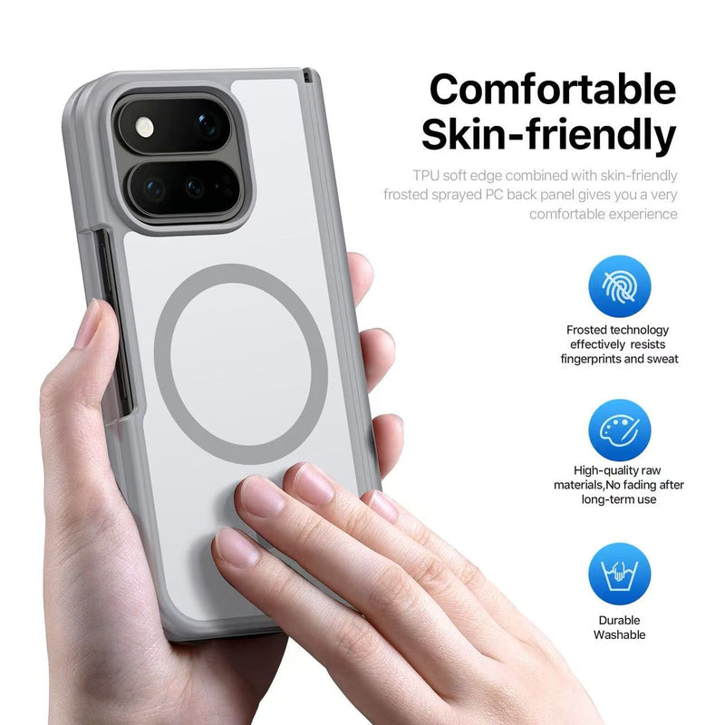 Load image into Gallery viewer, [Magsafe Compatible] Google Pixel 11 Pro Fold - Matte Magnetic Anti-Slip Shockproof PC Case with Hinge Protection

