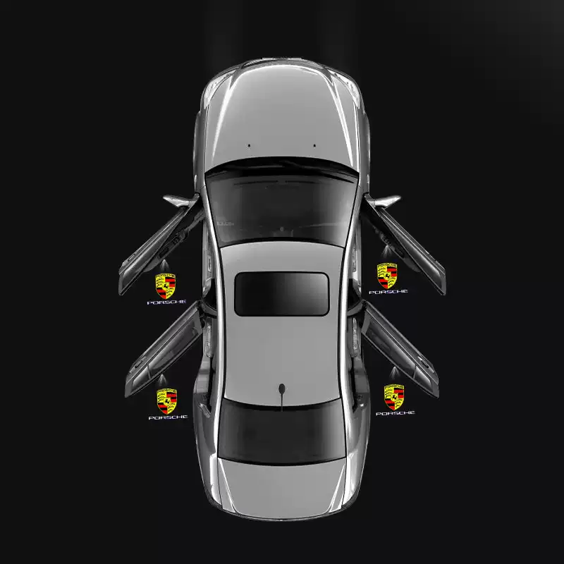 Load image into Gallery viewer, Porsche Custom Dedicated Car Door Welcome Lights &amp; LED Projector for Cayenne, Macan, Panamera, 911, Taycan, Boxster
