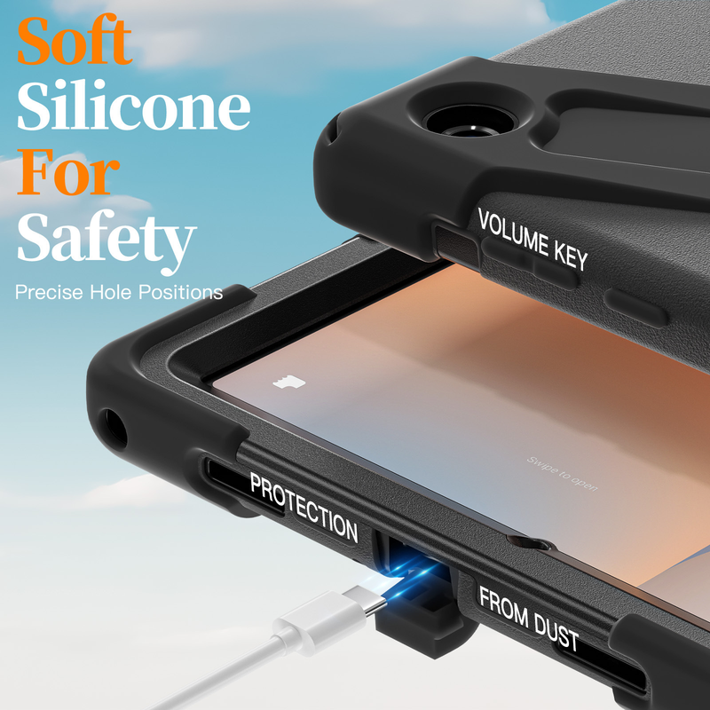 Load image into Gallery viewer, [With Shoulder Strap] Samsung Galaxy Tab A11 8.7&quot; 2025 - 360 Degree Rotation Heavy Duty EVA Kid Friendly Ring Holder Stand Case
