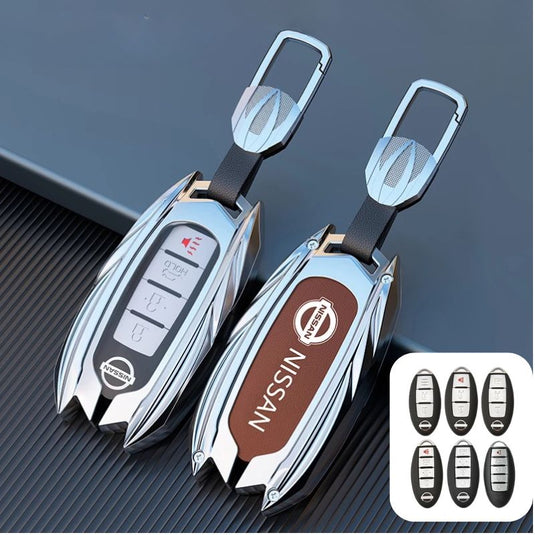 Nissan Mecha Style Zinc Alloy Car Key Fob Case Cover For Pathfinder, X-Trai, Teana, Qashqai, Tiida, Sylphy, Murano, Lannia