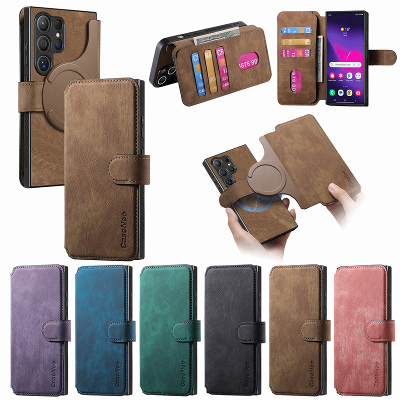 Load image into Gallery viewer, [Magsafe Compatible][Detachable] Samsung Galaxy A17 (SM-A176) Leather Flip Shockproof Wallet Series Case With Card Slot - i-Station Mobile Phone &amp; Electronic Device Repair and Accessories
