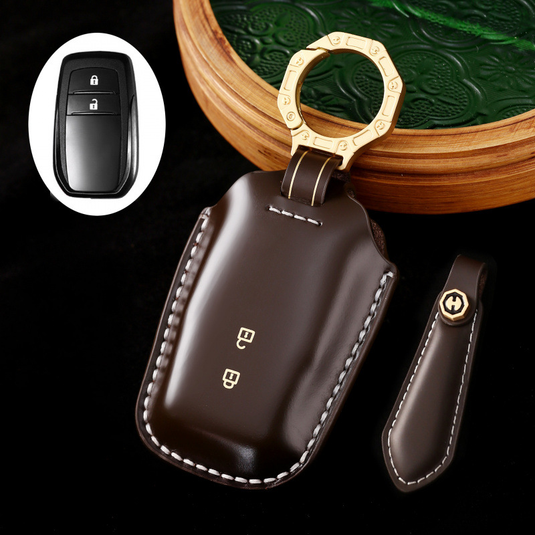 Toyota Genuine Leather Protection Car Key Fob Case Cover For Highlander, Avalon (2024)