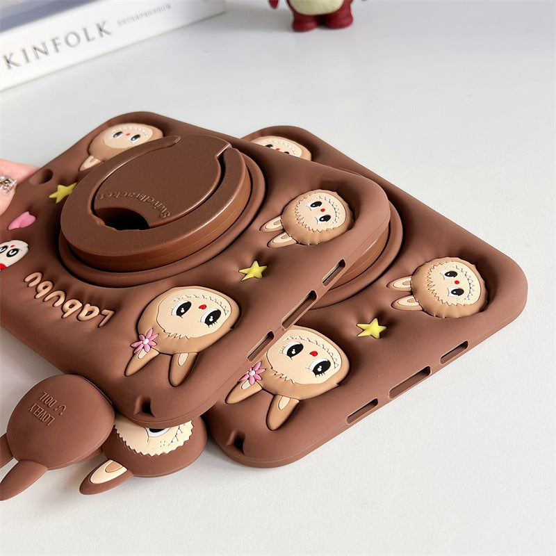 Load image into Gallery viewer, [Built-in Ring Holder][With Pen Slot] Apple iPad Air 4/5 10.9&#39;&#39; 4/5th Gen (2020/2022) Labubu Cartoon Silicone Anti-Drop Protective Case
