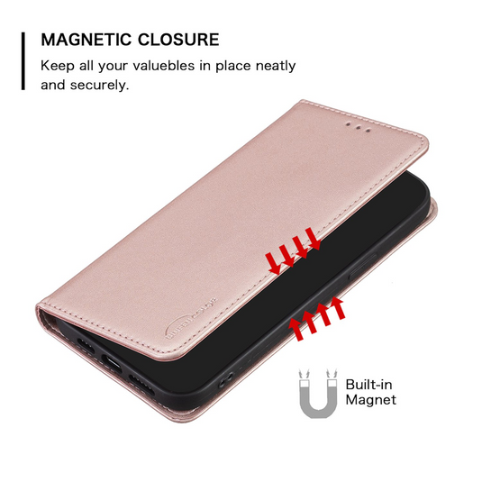 [With Card Slot] Xiaomi Mi 12T/Pro PU Leather Magnetic Buckle Flip Cover Genuine Leather Series Case