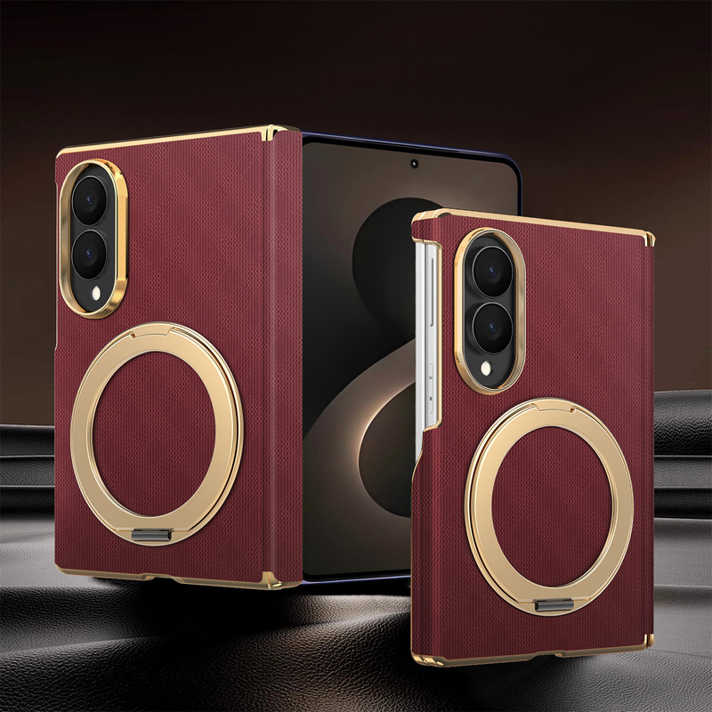 Load image into Gallery viewer, Samsung Galaxy Z Fold8 (SM-F971) - Premium Electroplated Business Magnetic Stand Case with Hinge Protection
