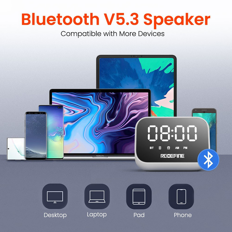 Load image into Gallery viewer, REDEFINE Beewave Bluetooth Speaker &amp; Clock
