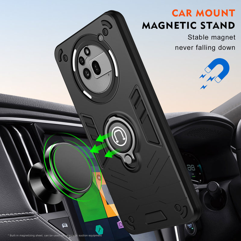 Load image into Gallery viewer, [Built-in Ring Bracket][With Slide Lens Cover] Nothing Phone (3a)/Pro Mecha-style Anti-slip Protective Hard Heavy Duty Series Case - i-Station Mobile Phone &amp; Electronic Device Repair and Accessories
