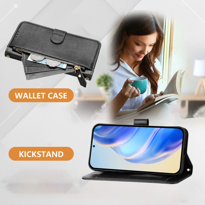 Load image into Gallery viewer, [With Card Slot] VIVO T3x 5G - Multi Functional Leather Magnetic Closure Filp Wallet Case
