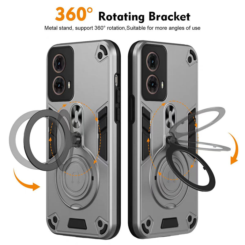 Load image into Gallery viewer, [Built-in Metal Ring Stand] Motorola Moto G85 Thickened Shockproof Heavy Duty Series Case
