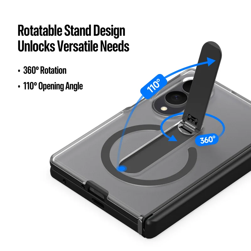 Load image into Gallery viewer, Samsung Galaxy Z Fold 8 (SM-F971) Minimalist Business Magnetic Stand Matte Case
