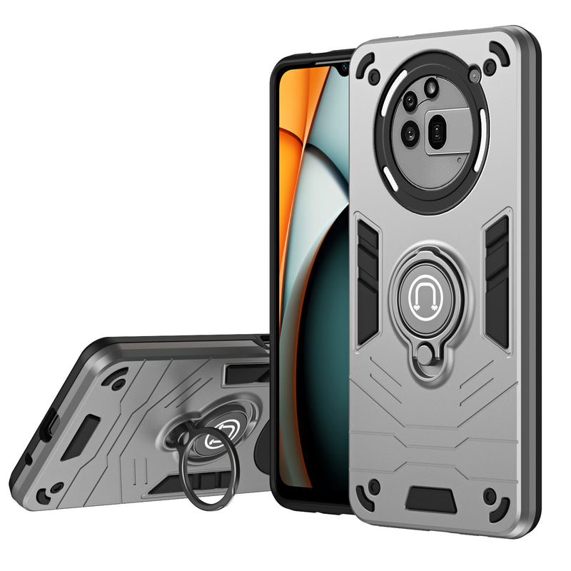 Load image into Gallery viewer, [Built-in Ring Bracket][With Slide Lens Cover] Nothing Phone (3a)/Pro Mecha-style Anti-slip Protective Hard Heavy Duty Series Case - i-Station Mobile Phone &amp; Electronic Device Repair and Accessories
