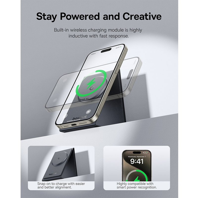 Load image into Gallery viewer, Baseus MagPro Series II Smart Desk Mat (with Wireless Charger)-Cosmic Black - i-Station Mobile Phone &amp; Electronic Device Repair and Accessories

