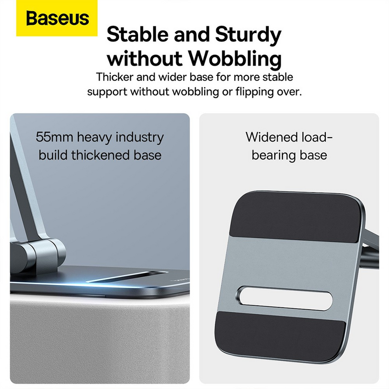 Load image into Gallery viewer, Baseus Desktop Biaxial Foldable Metal Stand For Tablets - Gray
