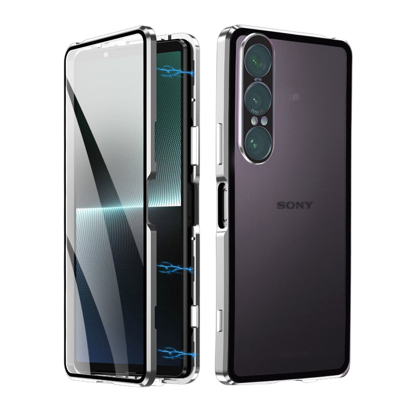 Load image into Gallery viewer, Sony Xperia 1 VII - Metal Frame Dual-Sided Clear Glass Phone Case

