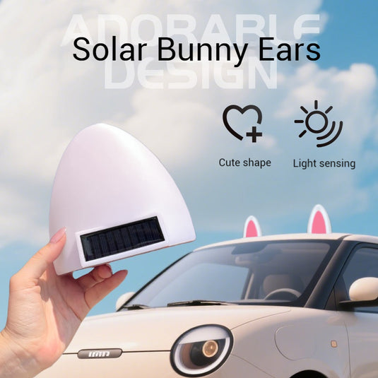 Cute Cartoon Cat Ear Solar-Powered Decorative Light Safety Lights For Car Exterior & Car Roof (1 Pair) - i-Station Mobile Phone & Electronic Device Repair and Accessories