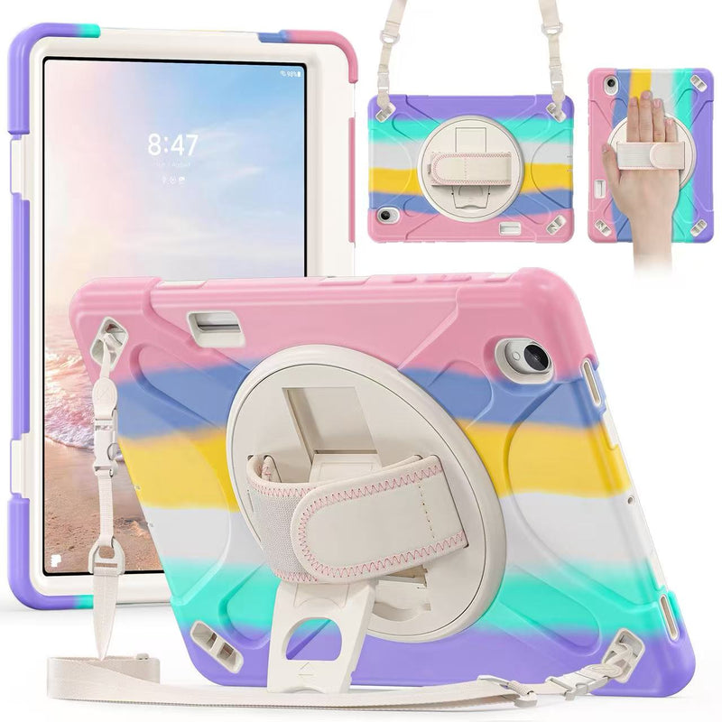Load image into Gallery viewer, Samsung Galaxy Tab S12 Plus (2026) 12.4" - Heavy Duty 360 Degree Rotate Stand Hand Strap Case With Shoulder Strap
