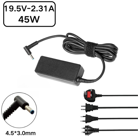 [19.5V-2.31A/45W][4.5x3.0 Blue Tip]  HP Pavilion 11 13 15 & HP Elitebook Folio Laptop AC Power Supply Adapter Charger